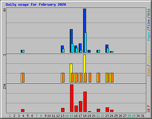 Daily usage for February 2026