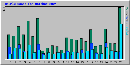 Hourly usage for October 2024