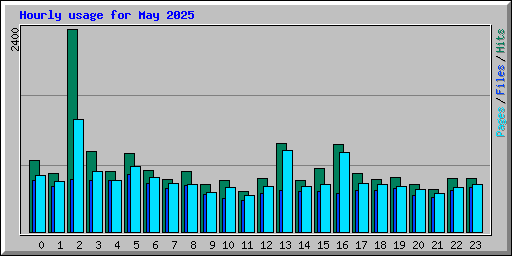 Hourly usage for May 2025
