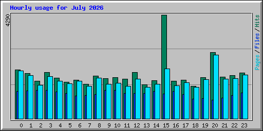 Hourly usage for July 2026