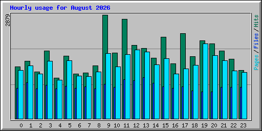 Hourly usage for August 2026