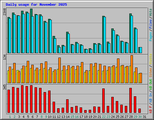 Daily usage for November 2025