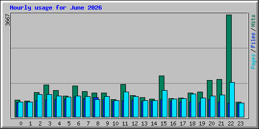 Hourly usage for June 2026
